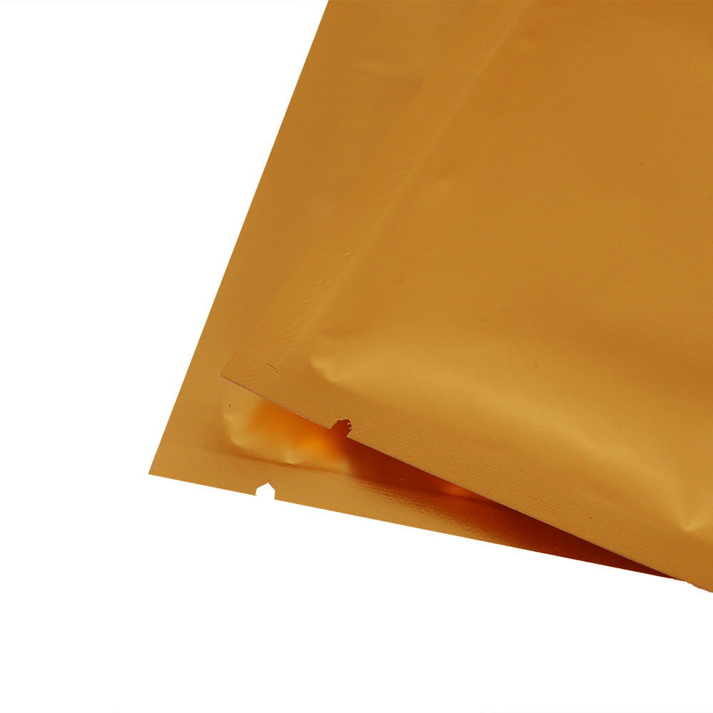 Matte Rolly Gold Mylar Foil Open Fill Bags