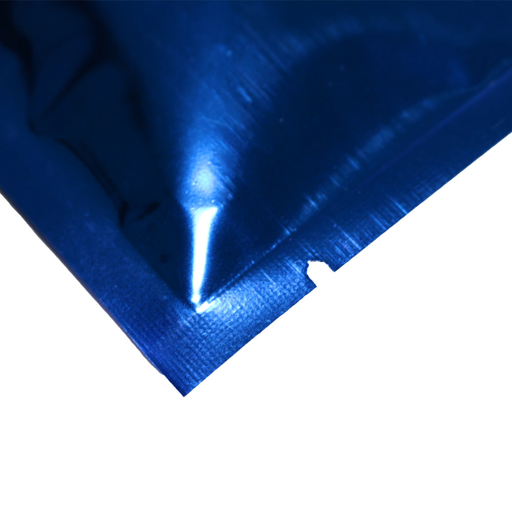 Glossy True Blue Mylar Foil Open Fill Bags