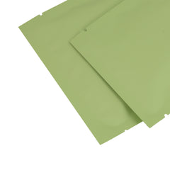 Matte Pastel Green Mylar Foil Open Fill Bags