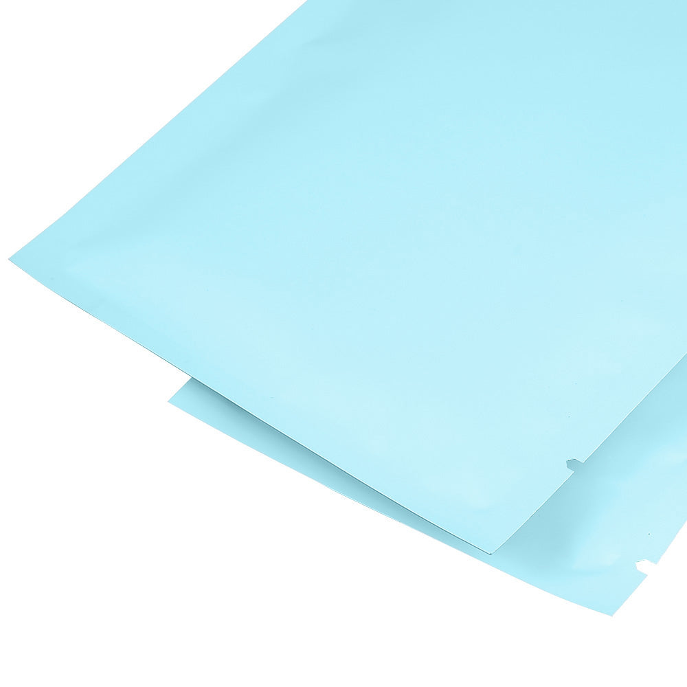 Matte Powder Blue Mylar Foil Open Fill Bags