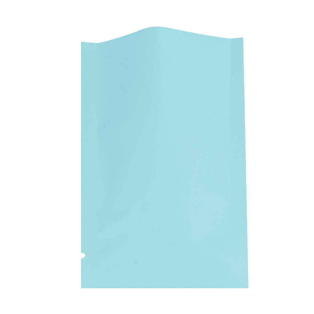 Matte Powder Blue Mylar Foil Open Fill Bags