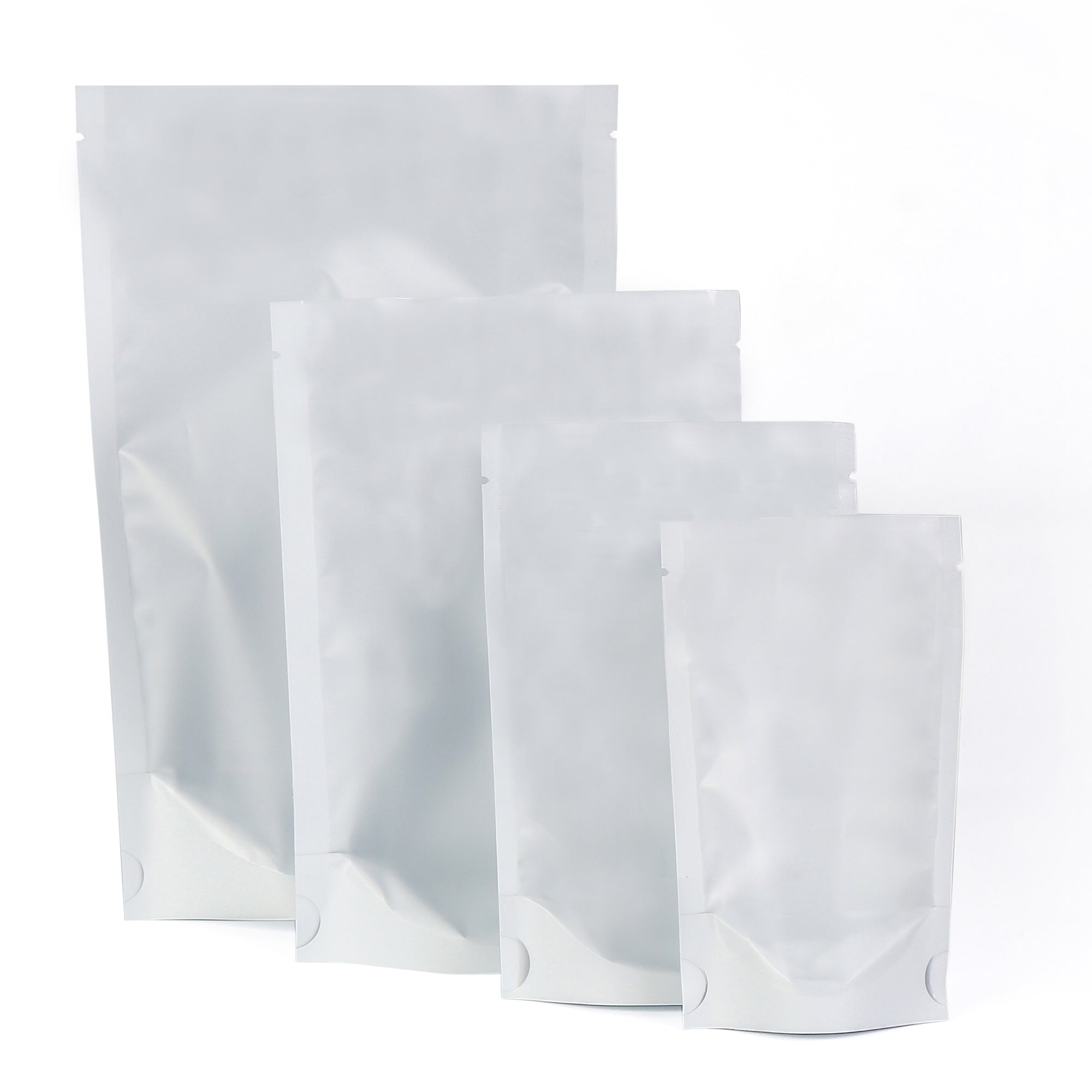 Matte Half Color Plastic Open Top Stand Up SlickSeal™ Bags
