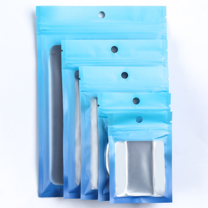QQ Studio® Matte Azurite Blue Gradient QuickQlick™ Bags with Translucent Window