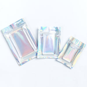 QQ Studio® Half Diamond Holographic Mylar QuickQlick™ Bags with Clear Window