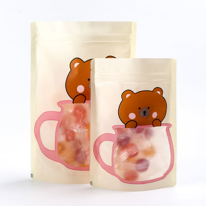 QQ Studio® Animal Mug Designed Matte Honey Bear Yellow Stand Strong® Bags