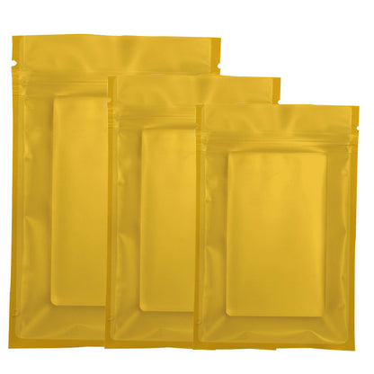 QQ Studio® Graham Cracker Gold Matte Plastic QuickQlick® Bags with Frosted Window