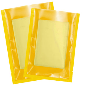 QQ Studio® Graham Cracker Gold Matte Plastic SlickSeal™ Bags with Frosted Window