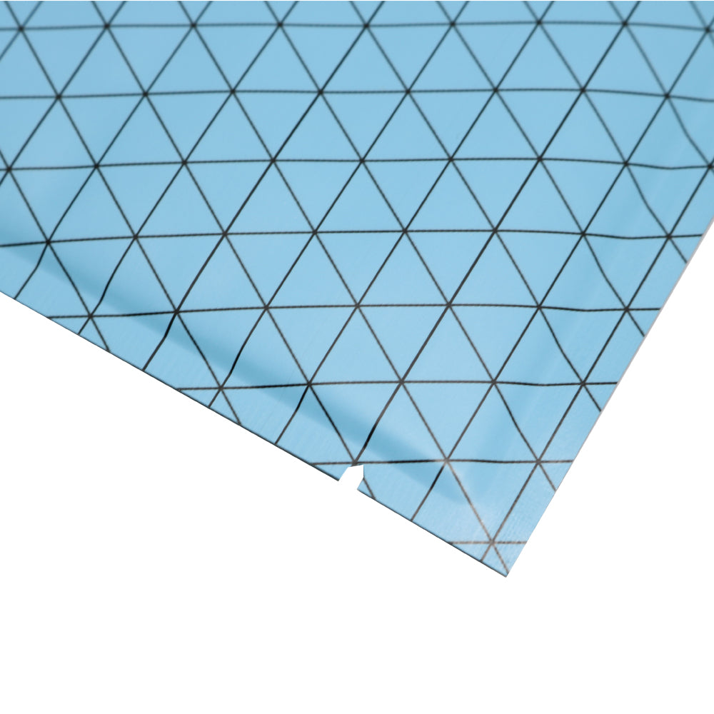 Trippy Blue Prism Design Aluminum Foil Open Top Bags