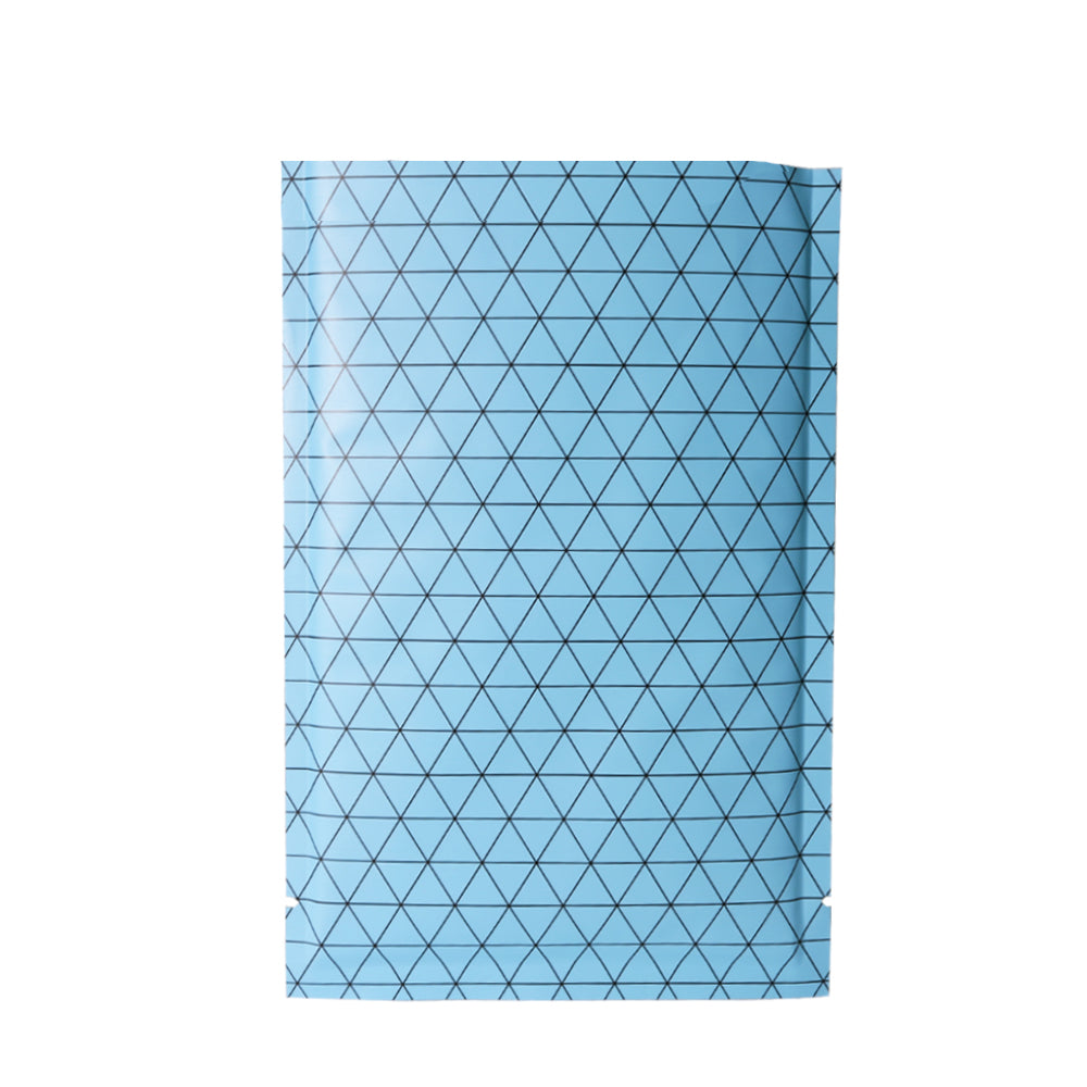Trippy Blue Prism Design Aluminum Foil Open Top Bags