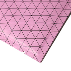 Perpendicular Pink Prism Design Aluminum Foil Open Top Bags