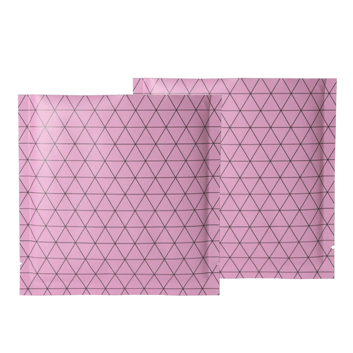 QQ Studio™ Perpendicular Pink Prism Design Aluminum Foil Open Top Bags