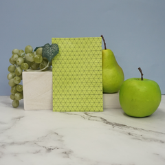 Grid Green Prism Design Aluminum Foil Open Top Bags