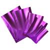 QQ Studio® Transparent Side and Matte Mylar Flat Open Top Bags - Half Eggplant Purple