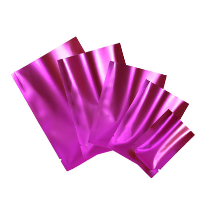 QQ Studio® Matte Half Promising Pink Mylar Flat Open Top Bags