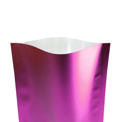 Matte Half Promising Pink Mylar Flat Open Top Bags