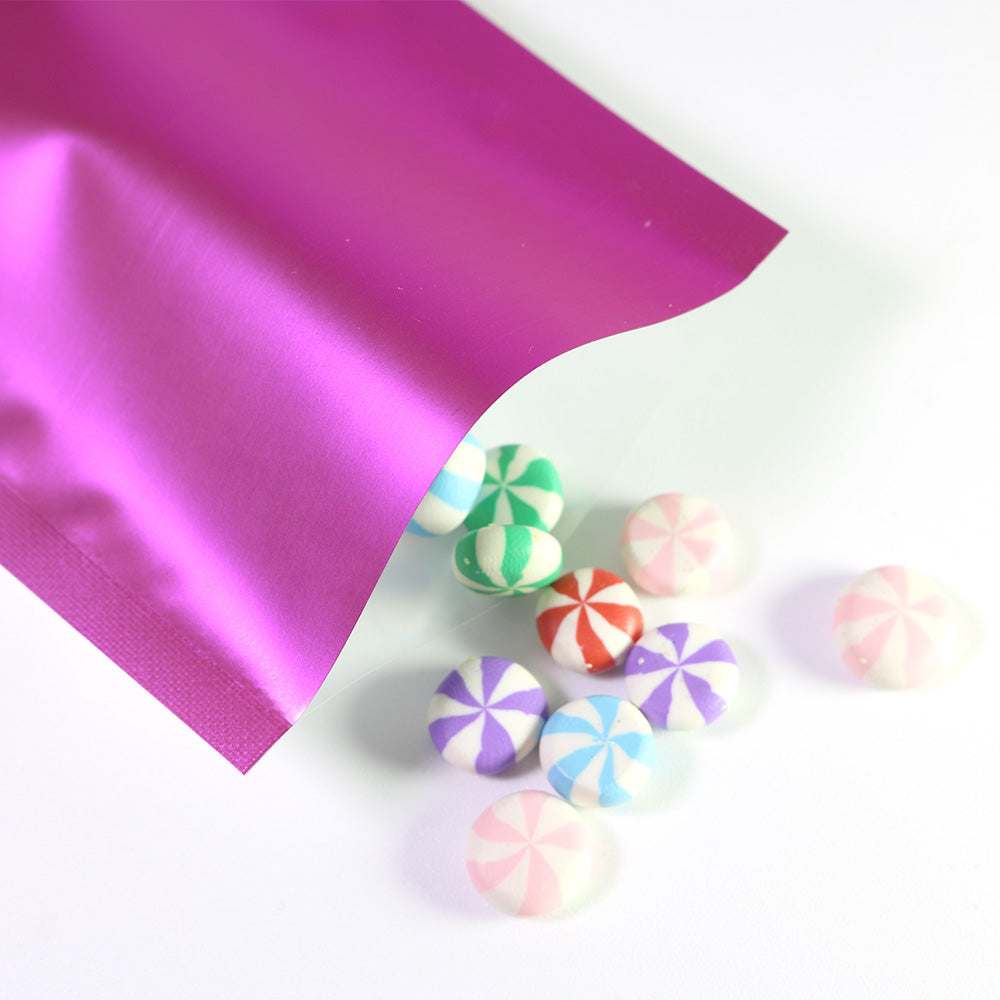 Matte Half Promising Pink Mylar Flat Open Top Bags