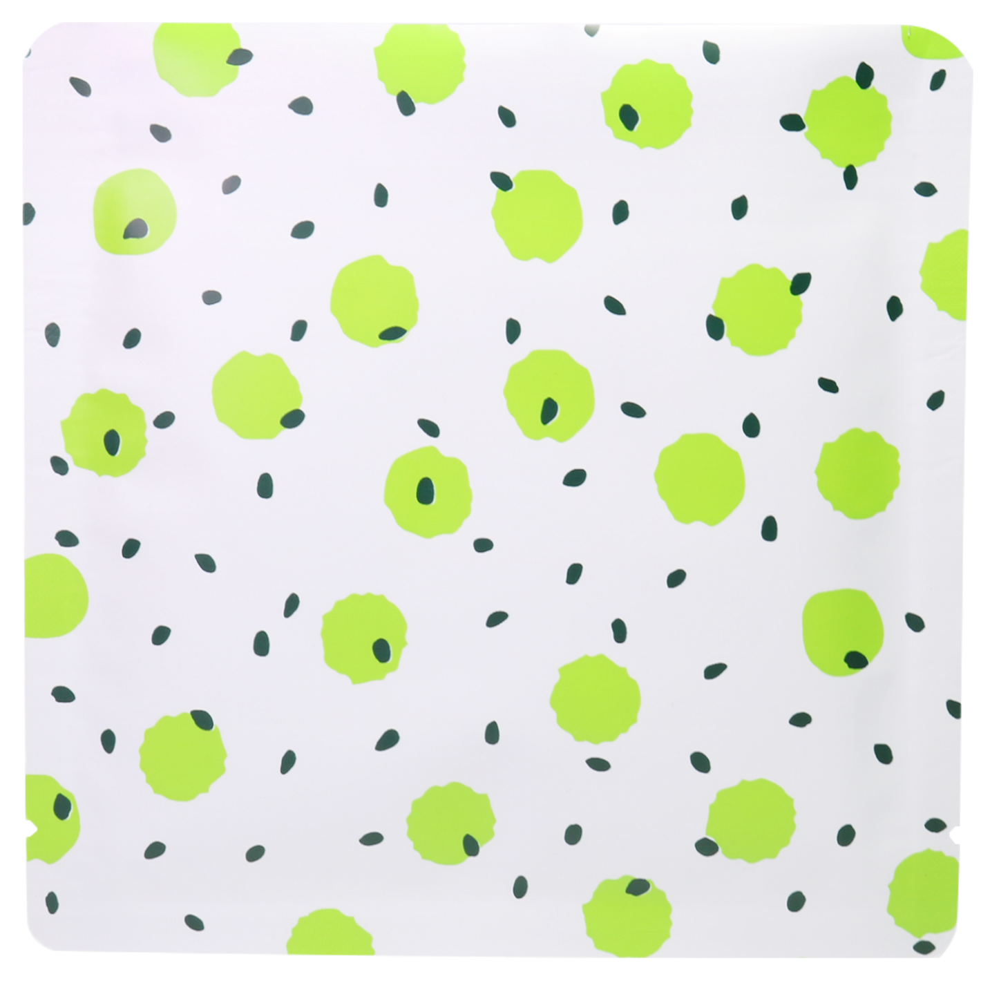 QQ Studio® White with Kiwi Green Polka Dot Aluminum Open Top Bags