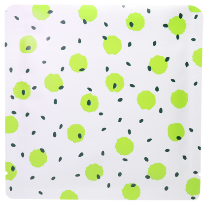 QQ Studio® White with Kiwi Green Polka Dot Aluminum Open Top Bags