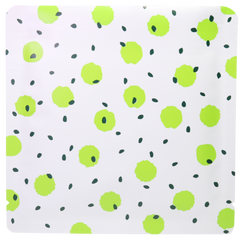 White with Kiwi Green Polka Dot Aluminum Open Top Bags