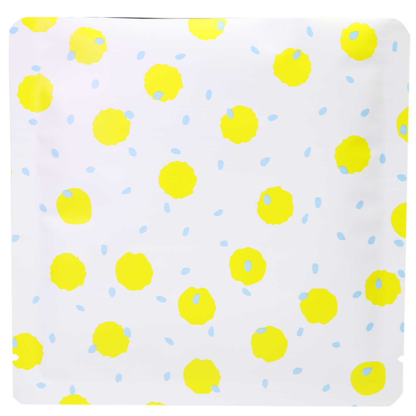 QQ Studio® White with Pineapple Yellow Polka Dot Aluminum Open Top Bags