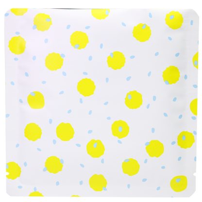 QQ Studio® White with Pineapple Yellow Polka Dot Aluminum Open Top Bags