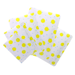 White with Pineapple Yellow Polka Dot Aluminum Open Top Bags