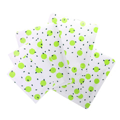 White with Kiwi Green Polka Dot Aluminum Open Top Bags
