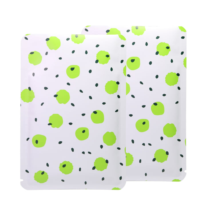 QQ Studio® White with Kiwi Green Polka Dot Aluminum Open Top Bags