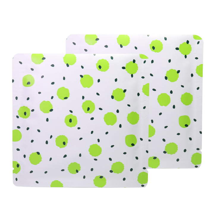 QQ Studio® White with Kiwi Green Polka Dot Aluminum Open Top Bags