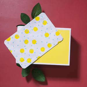 QQ Studio® White with Pineapple Yellow Polka Dot Aluminum Open Top Bags