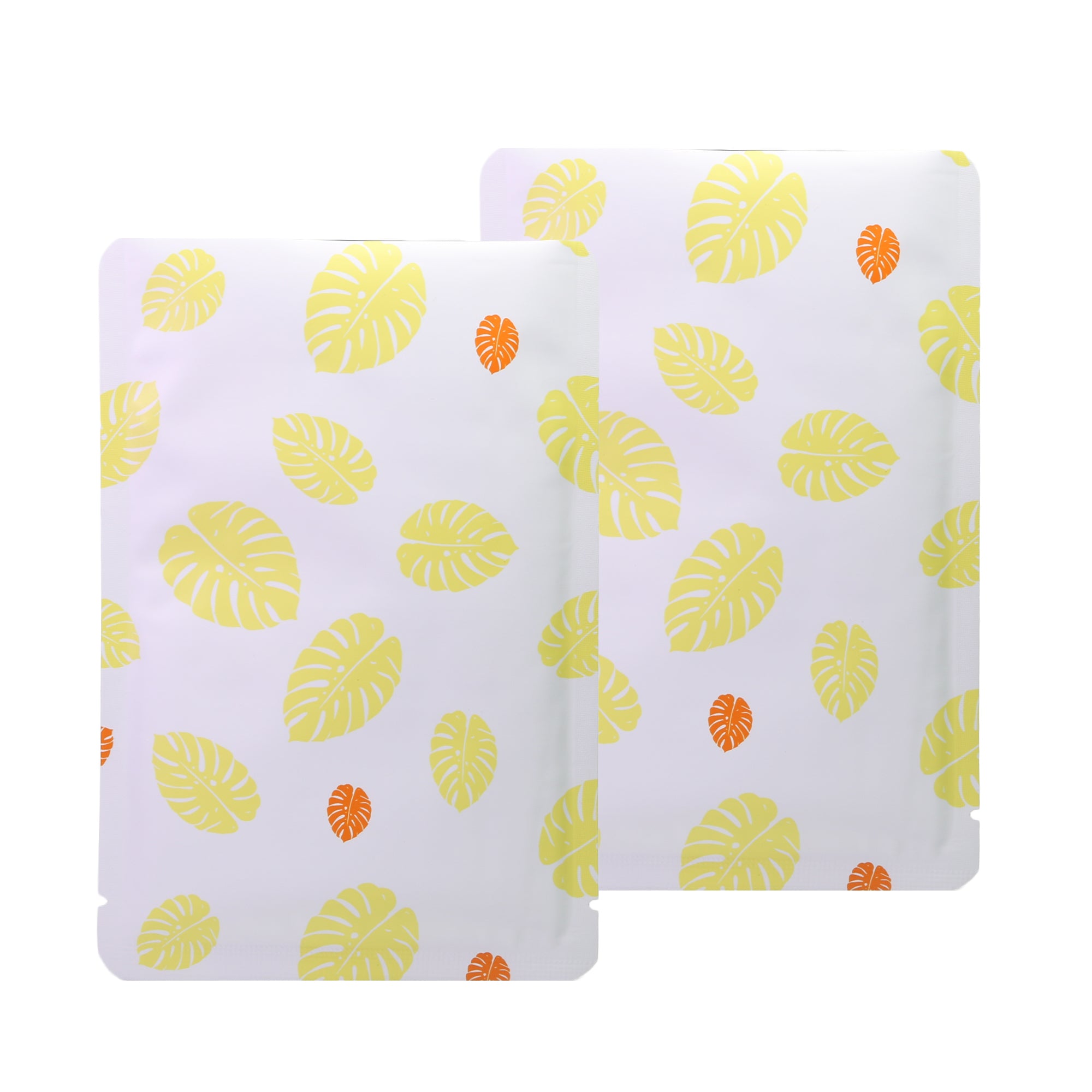 Autumn Yellow Leaf Design Aluminum Open Top Bags