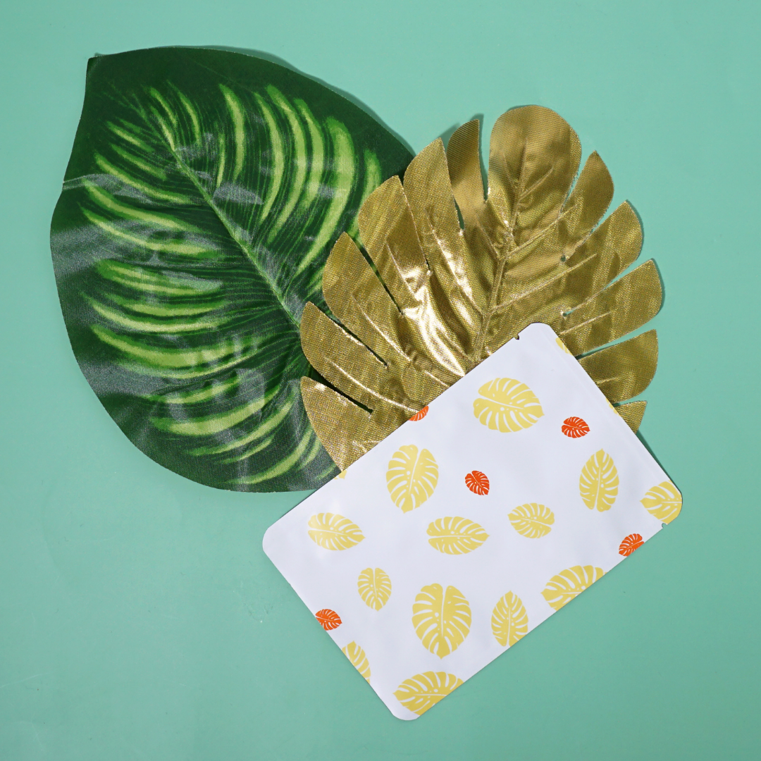 Autumn Yellow Leaf Design Aluminum Open Top Bags