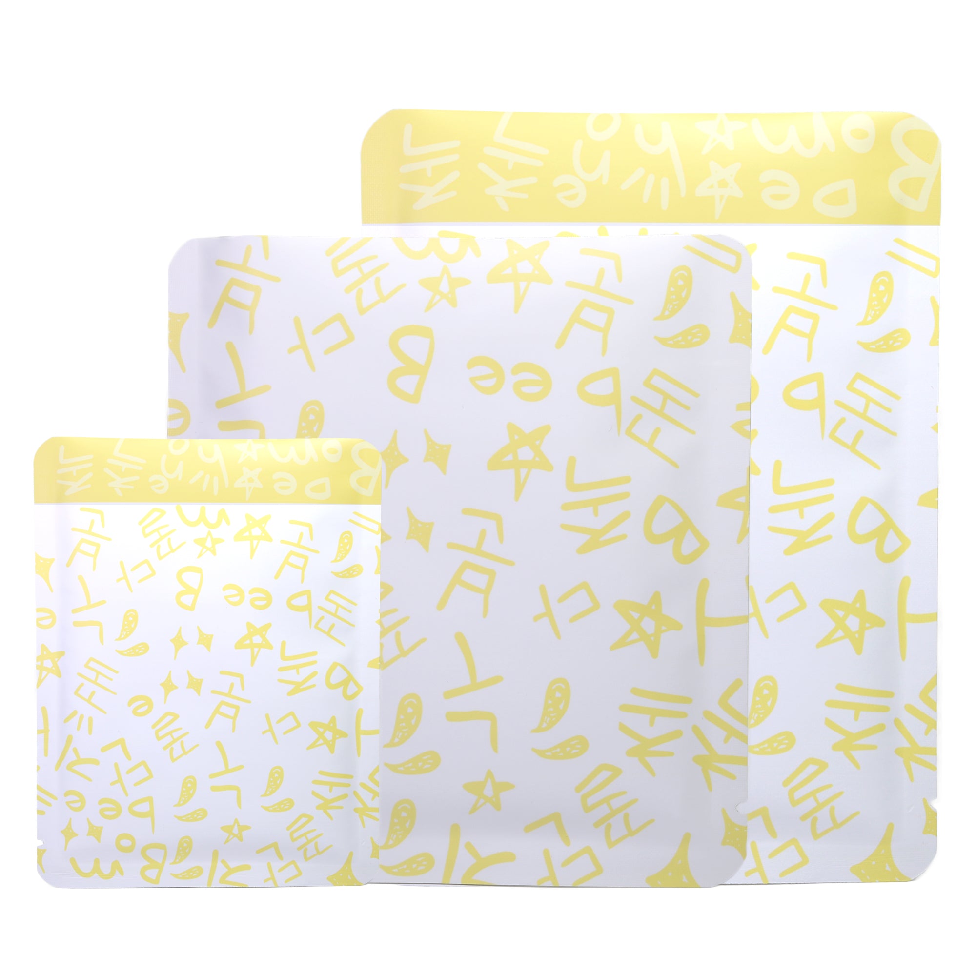 Graffiti Letters Design Aluminum Open Top Bags