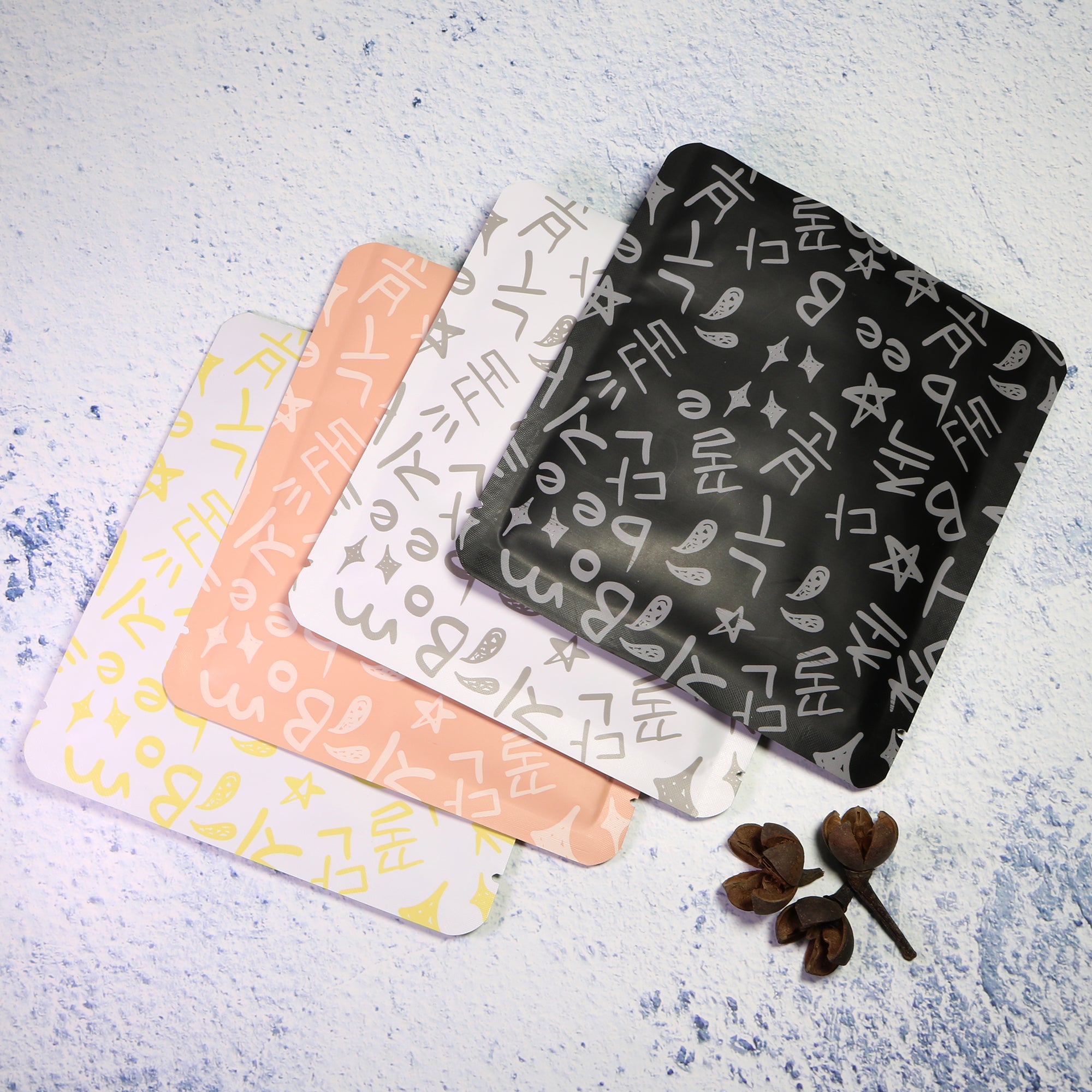 Graffiti Letters Design Aluminum Open Top Bags