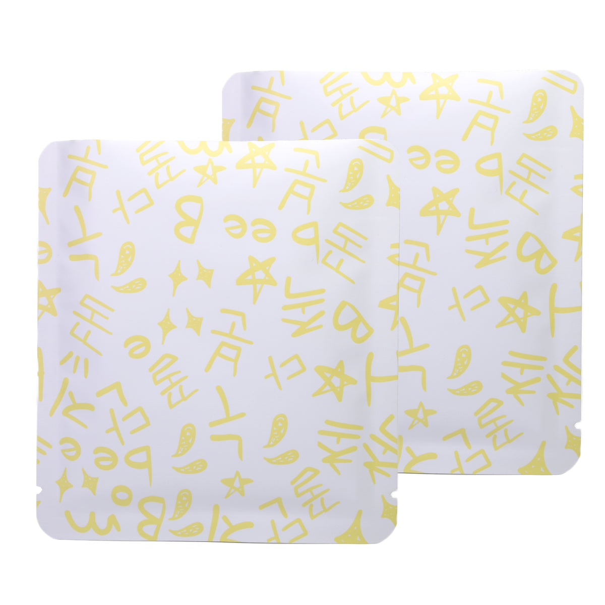 Bumblebee Yellow Graffiti Letters Design Aluminum Open Top Bags