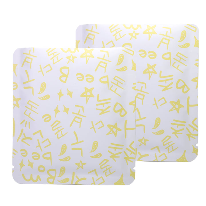 QQ Studio® Bumblebee Yellow Graffiti Letters Design Aluminum Open Top Bags