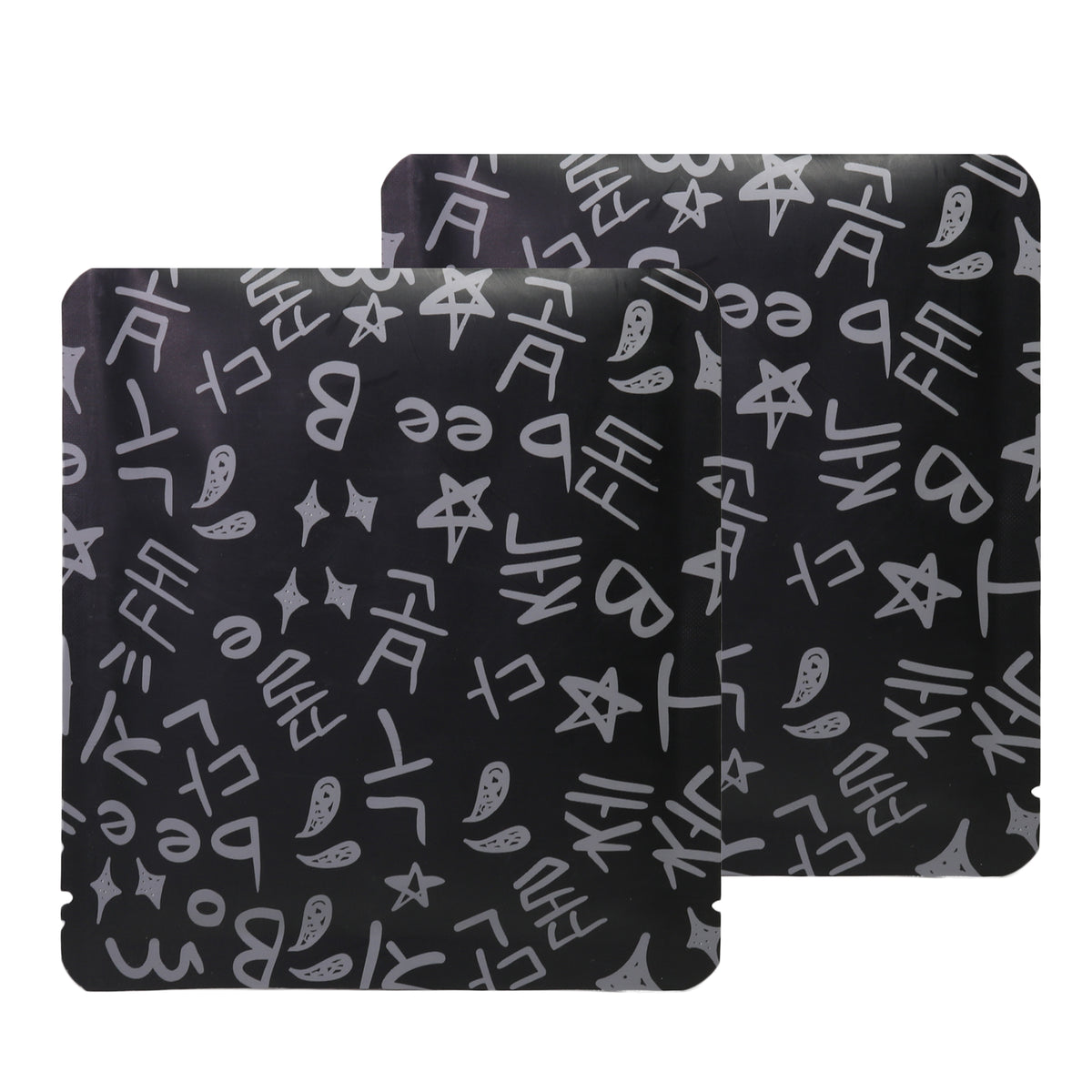 Graffiti Chalkboard Black Aluminum Open Top Bags