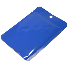 Glossy Azure Blue Bottom Fill Aluminum Bags with Round Hang Hole