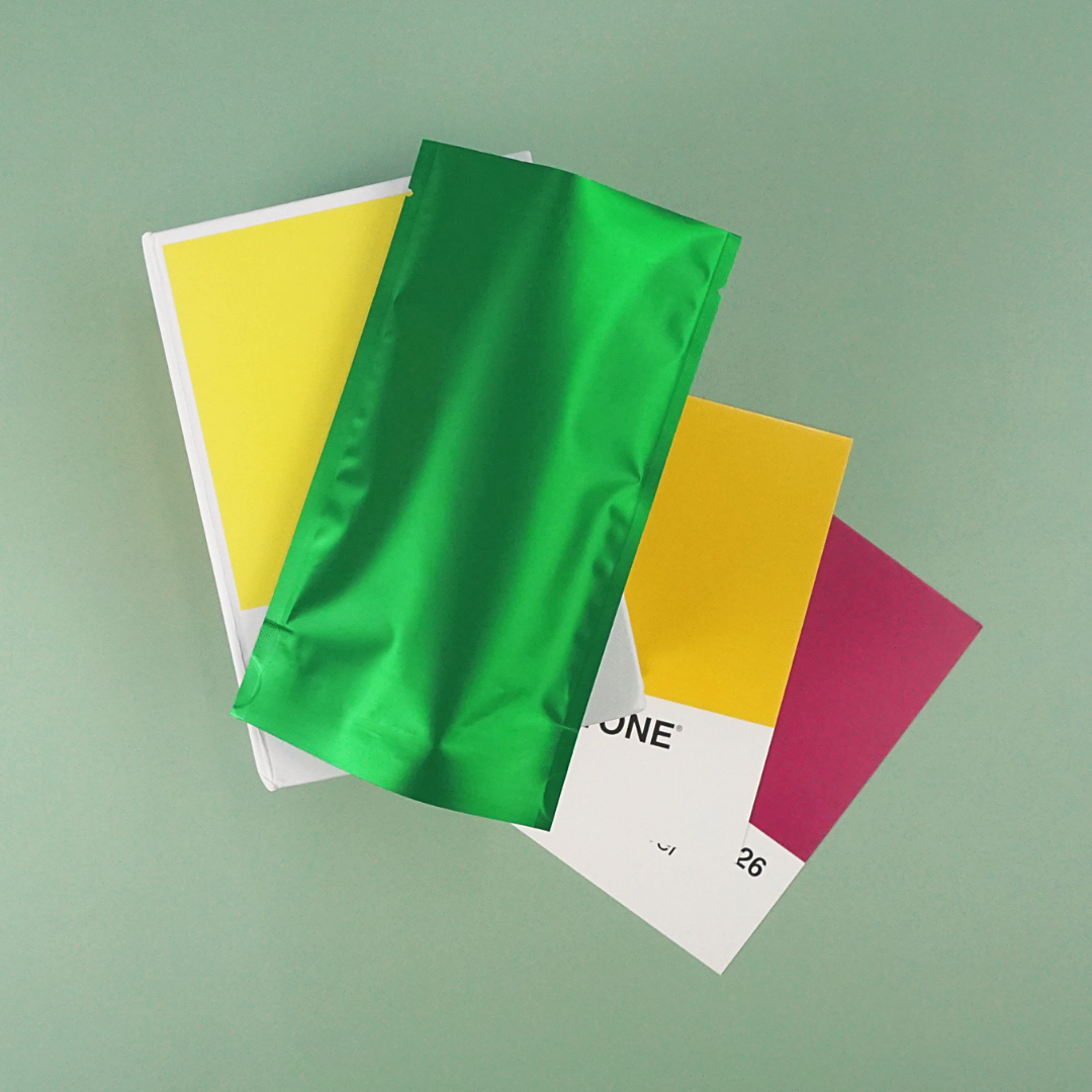 Matte Jade Green Mylar Open Top Heat Sealable Stand-Up Bag
