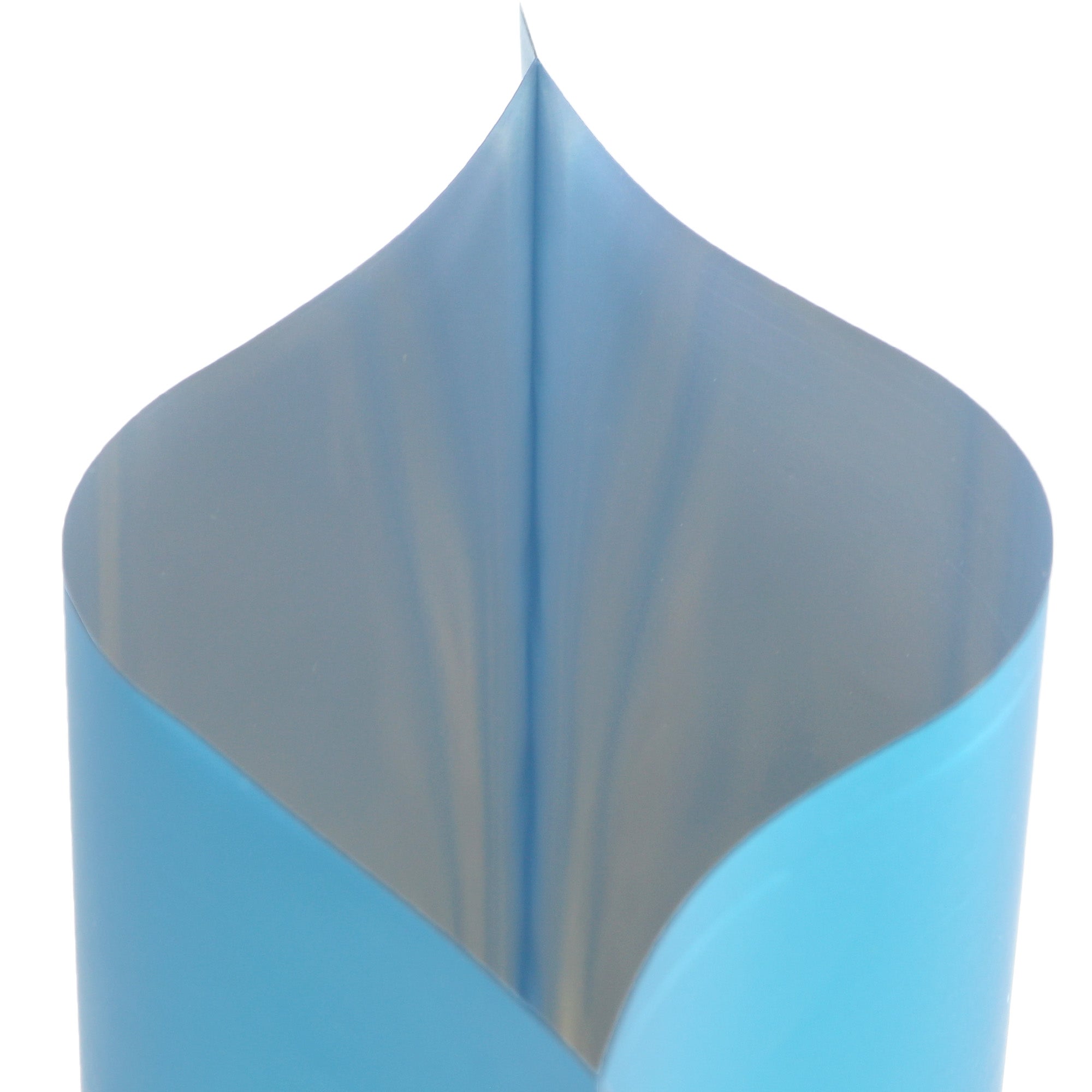 Matte Metallic Blue Mylar Open Top Heat Sealable Stand-Up Bag