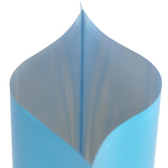 Matte Metallic Blue Mylar Open Top Heat Sealable Stand-Up Bag