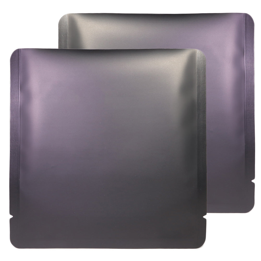 Matte Waxed Black Aluminum Open Fill Square Bag