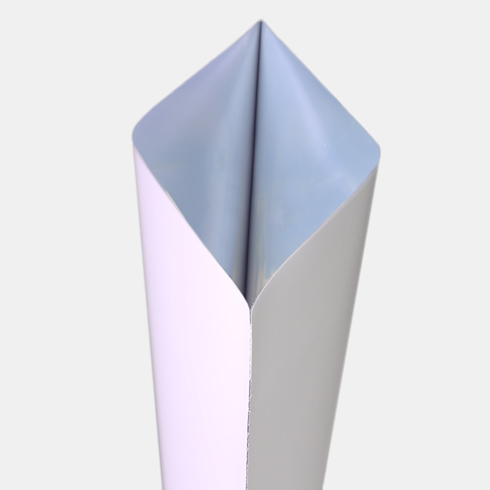 Matte Snowy White Aluminum Open Fill Square Bag
