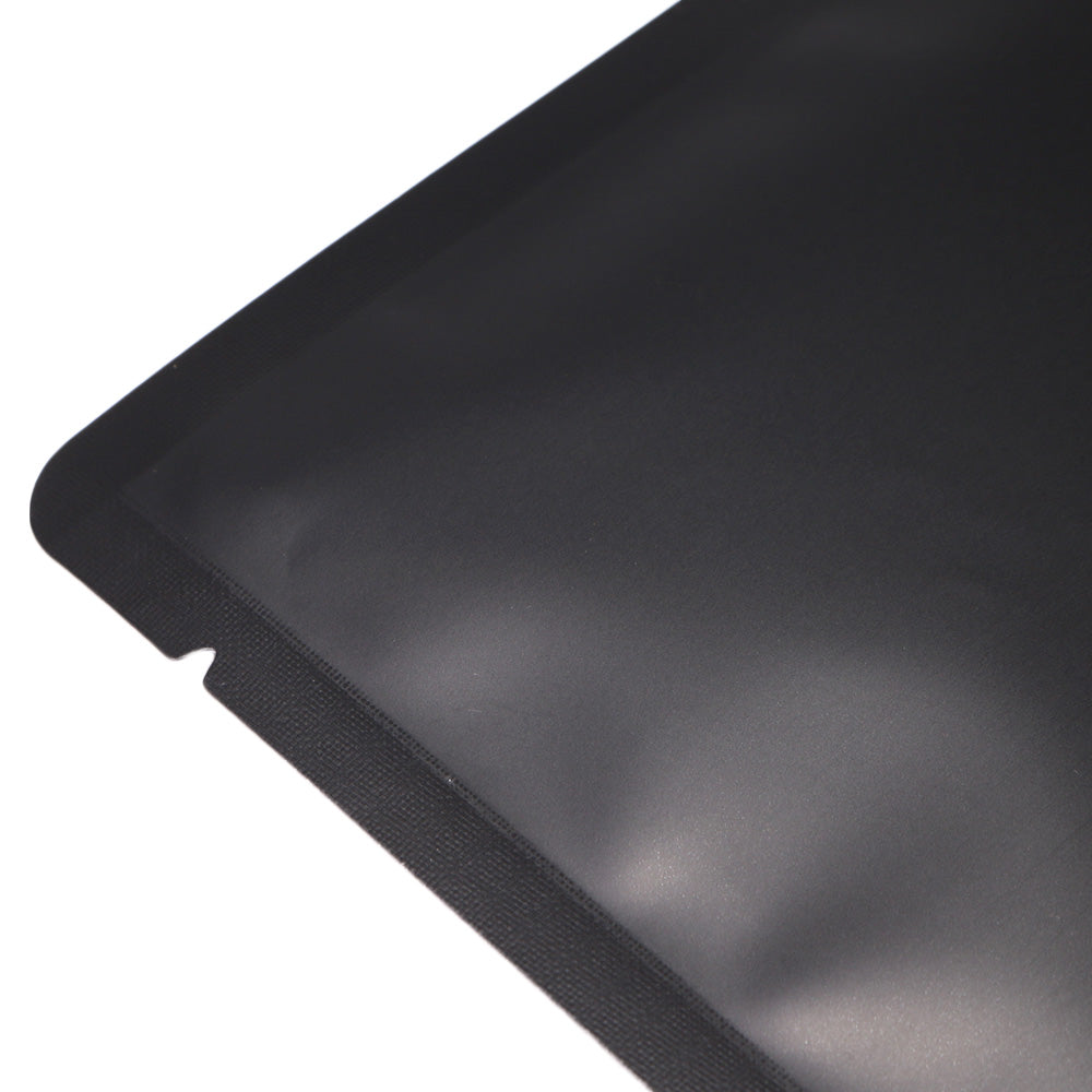 Matte Waxed Black Aluminum Open Fill Square Bag