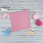 Matte Candy Pink Aluminum Open Fill Square Bag