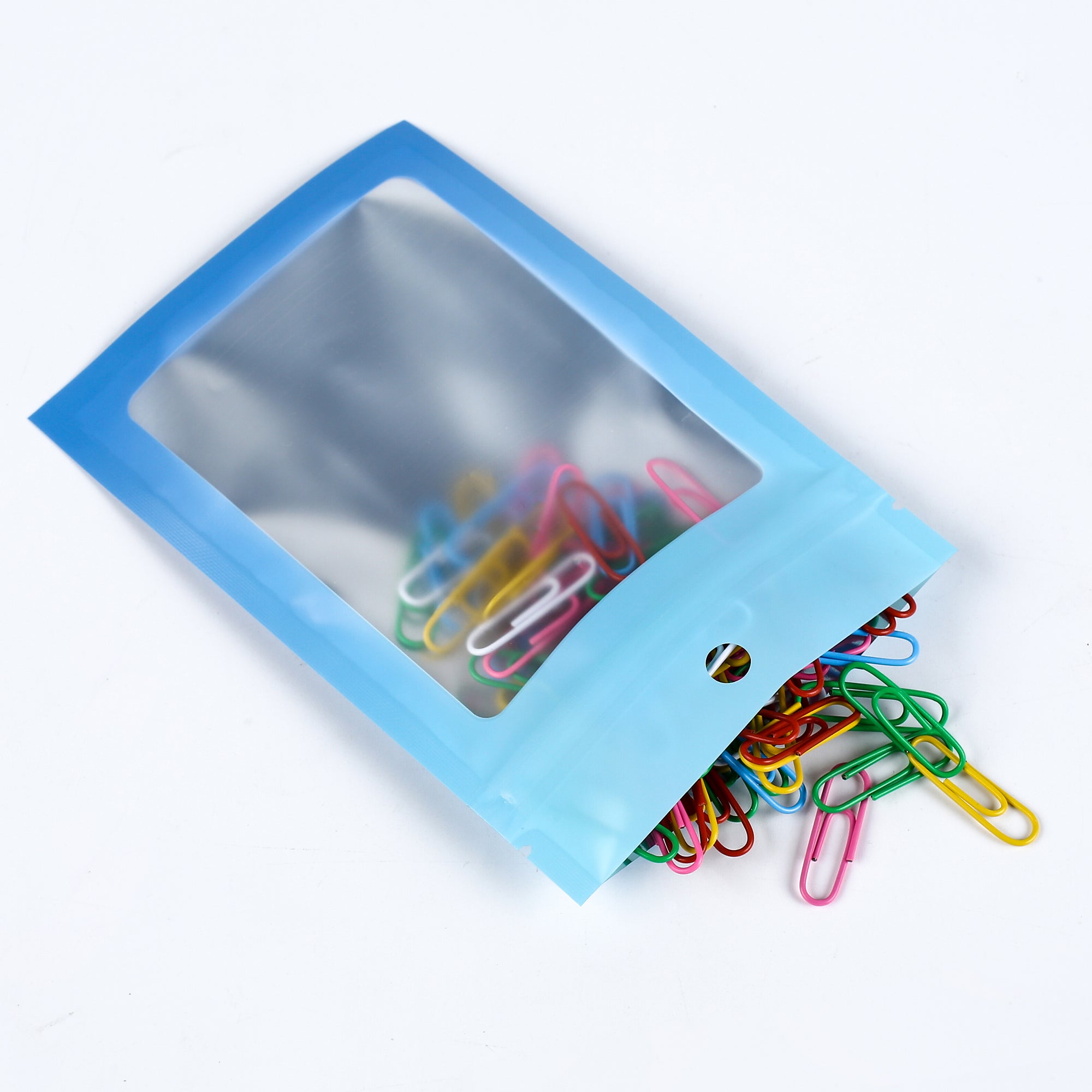 Matte Azurite Blue Gradient QuickQlick® Bags with Translucent Window