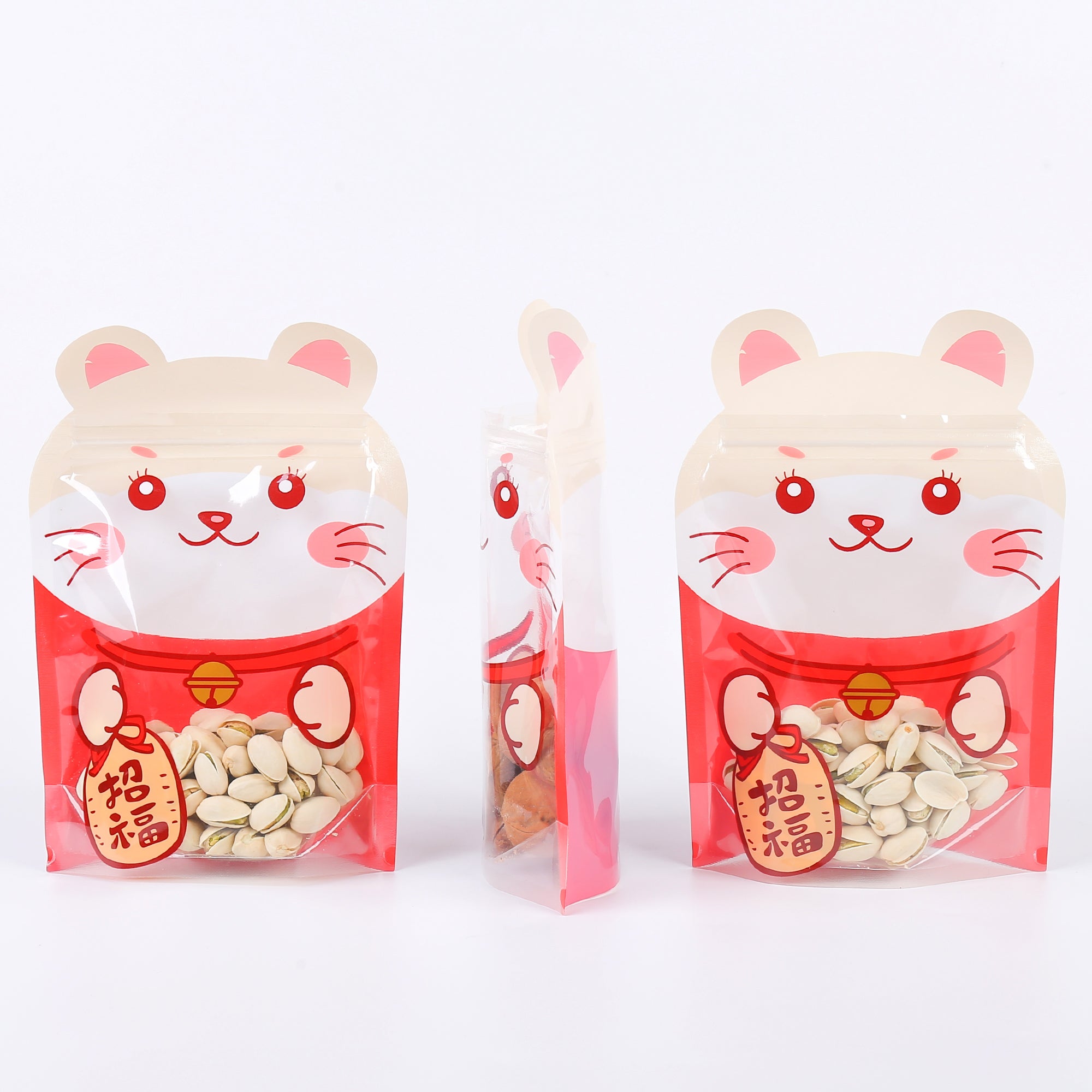 Hamster Red Stand Strong® Bags with Animal Print Window