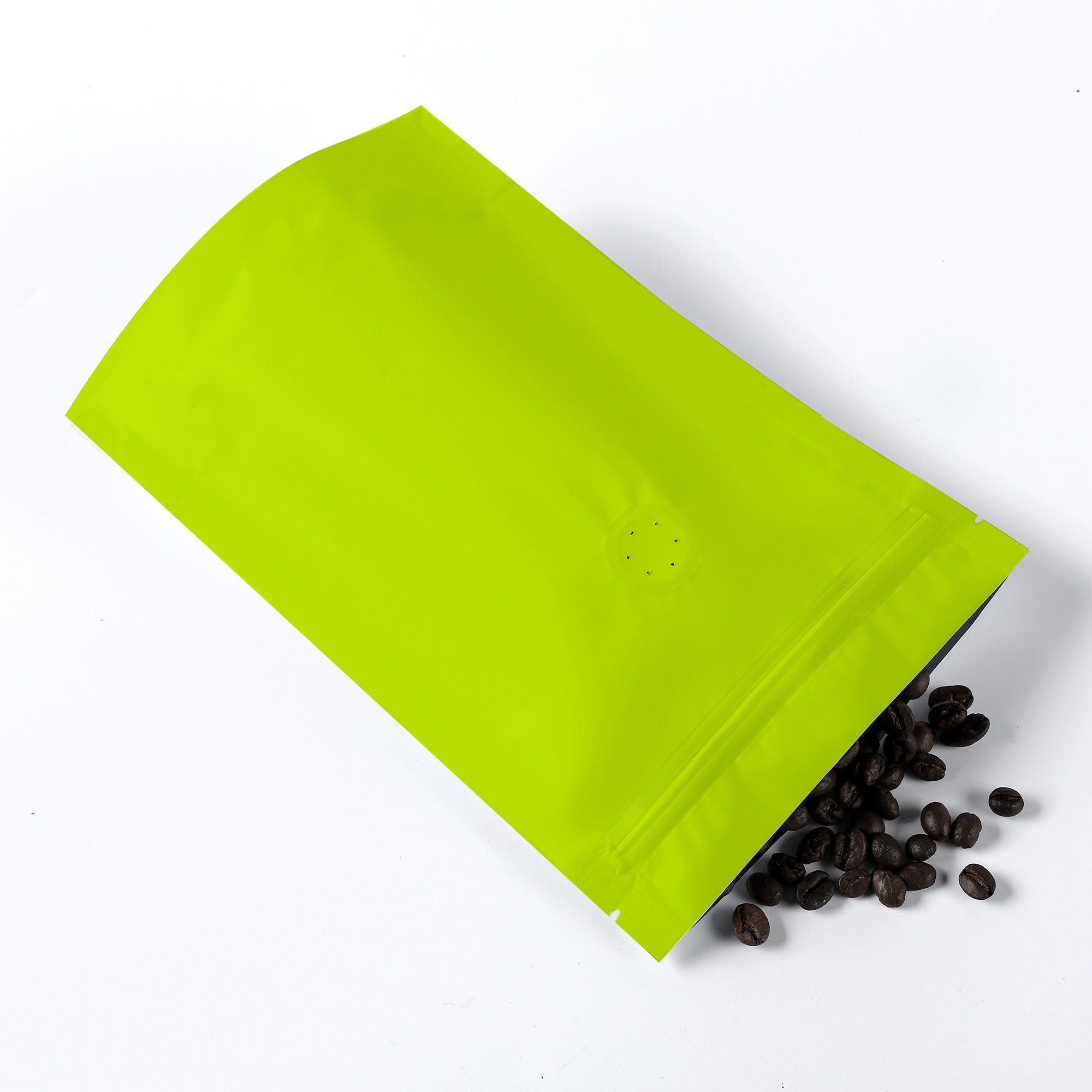 Matte Pistachio Green Mylar Foil Stand Strong® Coffee Valve Bags