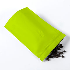 Matte Pistachio Green Mylar Foil Stand Strong® Coffee Valve Bags