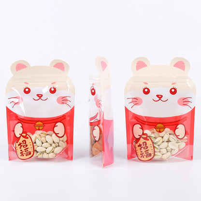 QQ Studio® Animal Shaped QuickQlick™ Stand Up Packaging Bags with Animal Print Window